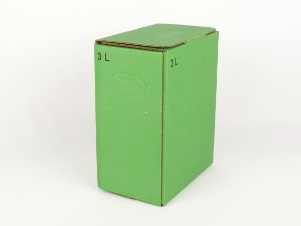 Karton Bag in Box 3 Liter grün, Saftkarton, Faltkarton, Apfelsaft-Karton, Saftschachtel, Schachtel. - 2